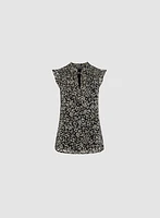 Floral Print Chiffon Blouse