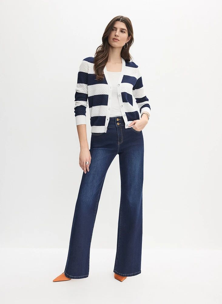 Stripe Knit Cardigan
