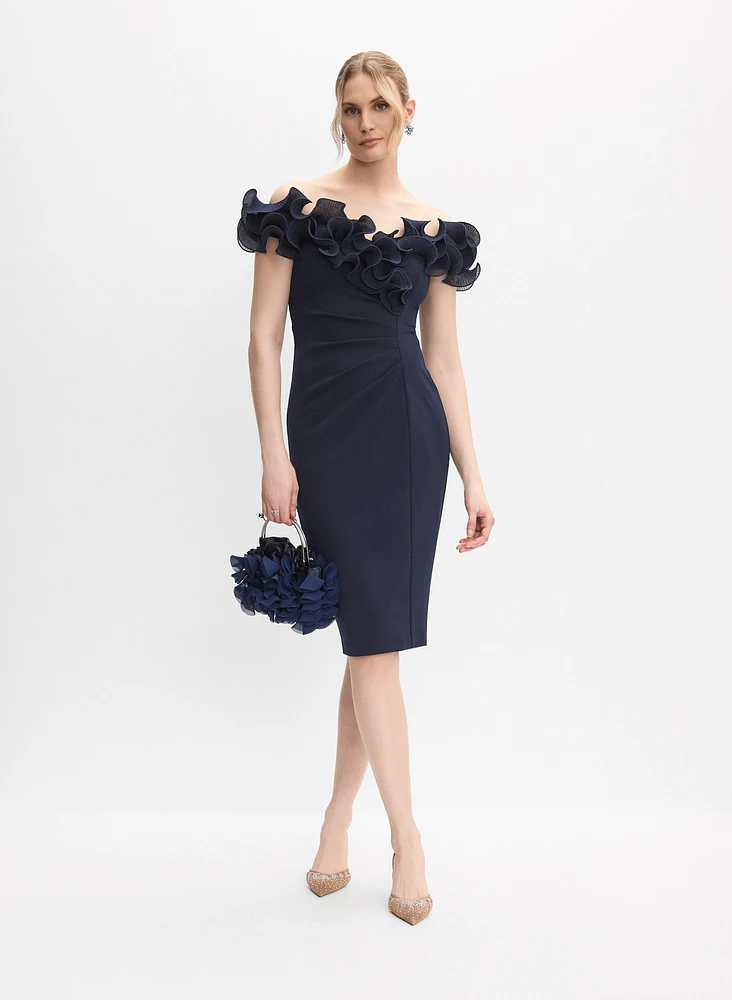 Ruffled Off-The-Shoulder Dress