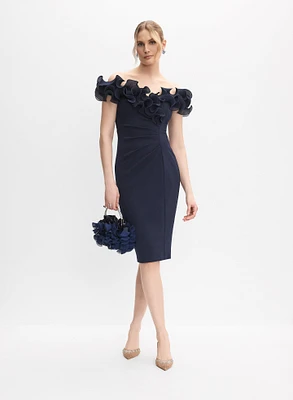 Ruffled Off-The-Shoulder Dress