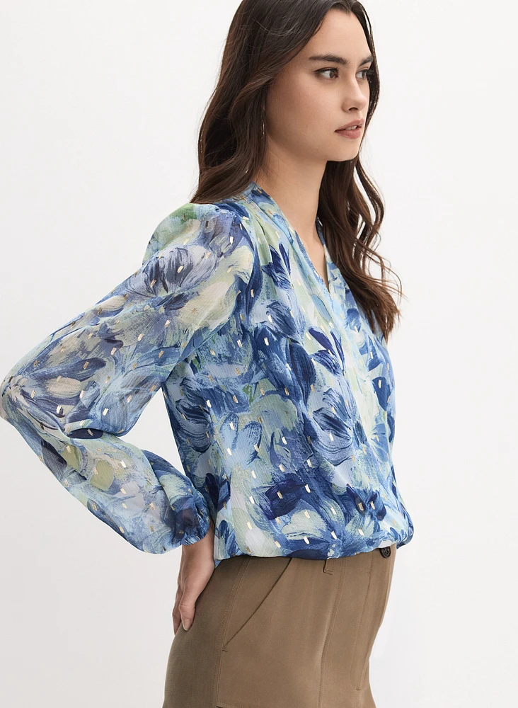 Blouse à motif floral