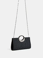 Textured Satin Clutch