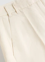 Pantalon à jambe large en mélange de lin