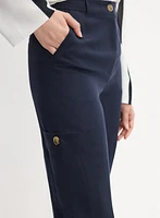 Pantalon à jambe droite poche cargo