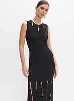 Joseph Ribkoff - Beaded Ribbed Knit Dress