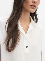 Blouse à demi boutonnage
