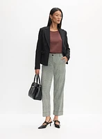 Veste à col cranté et pantalon en prince de Galles