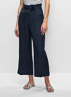 Pantalon écourté en lin