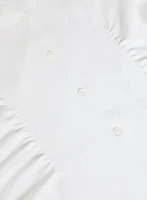Blouse boutonnée à détails plissés