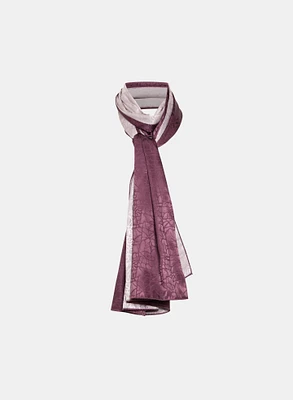 Foulard réversible à motif craquel