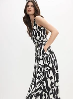 Geometric Print Midi Dress