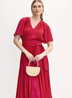 Robe de soirée à effet plissé