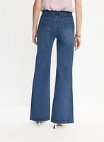 Rhinestone Wide-Leg Jeans