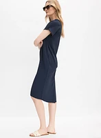 Robe froissée à encolure en V