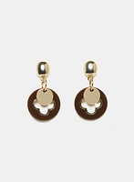 Boucles d'oreilles pendantes à effet trèfle