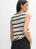 Striped Knit Vest