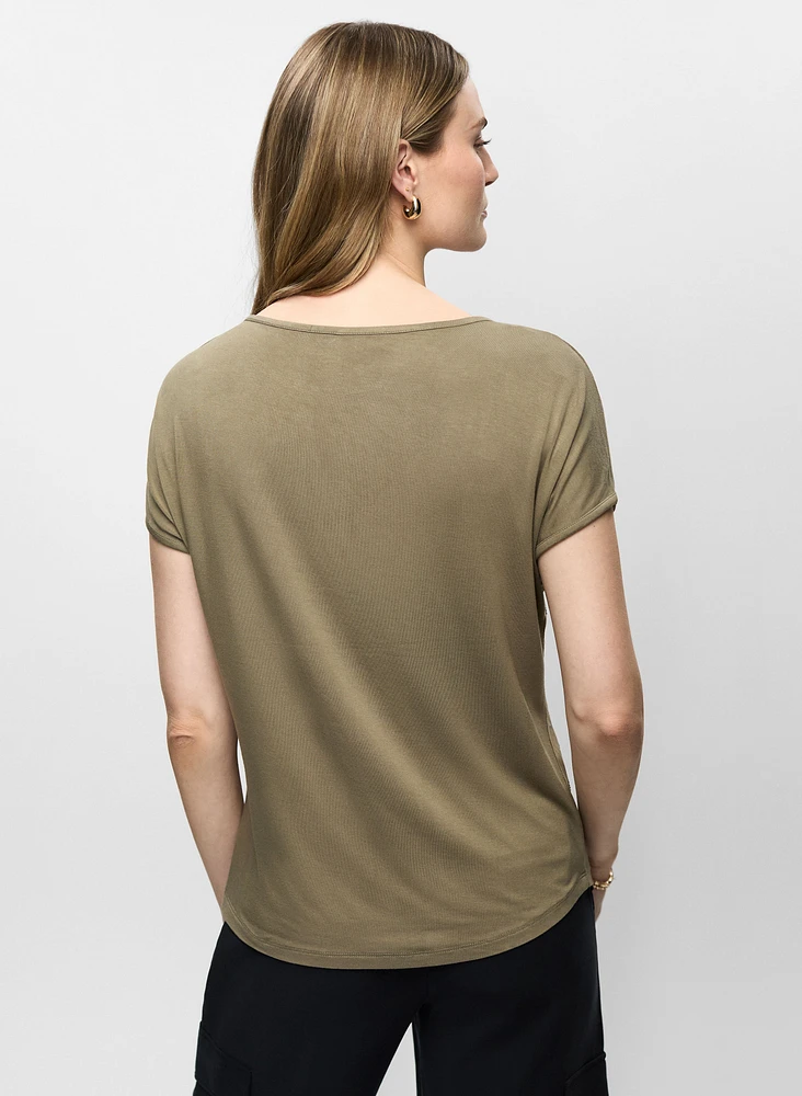 T-shirt à motif pois en strass