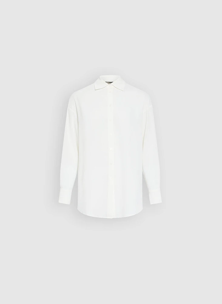 Button-Up Long Sleeve Blouse