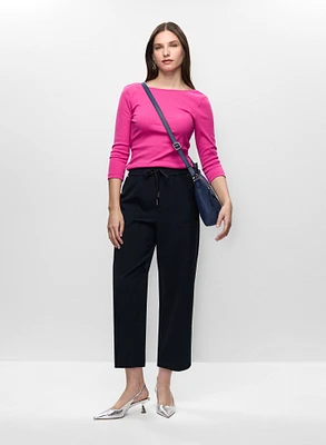 T-shirt de ballet à dos ouvert et pantalon capri