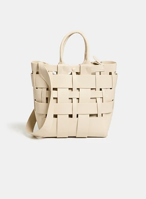 Sac à main à effet treillis