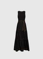 Mixed Media Maxi Dress