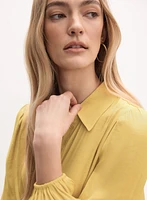 Blouse en satin à ourlet torsad