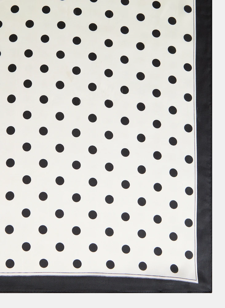Foulard carré à pois