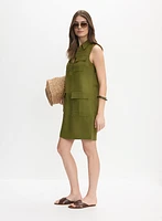 Robe à poches appliquées