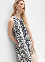 Robe maxi à motif géométrique
