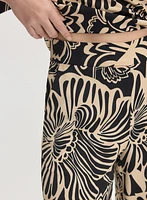 Graphic Floral Wide-Leg Pants