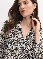 Blouse en coton à motif abstrait