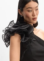 Ruffled One-Shoulder Dress