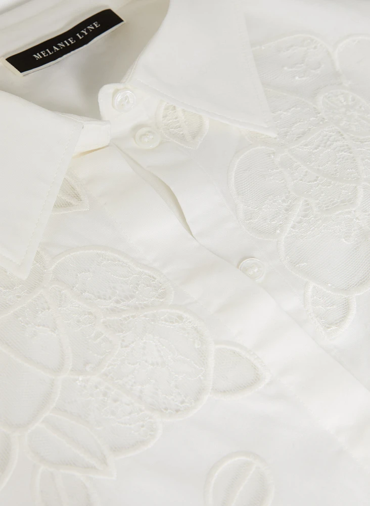 Floral Cutout Blouse