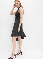 Robe en crêpe et taffetas