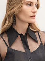 Sheer Organza Blouse