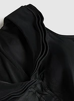 Belted Taffeta Dres