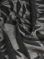 Sheer Leaf Motif Wrap