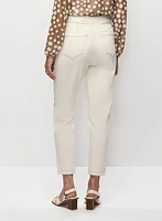 Pantalon en denim à taille nouée
