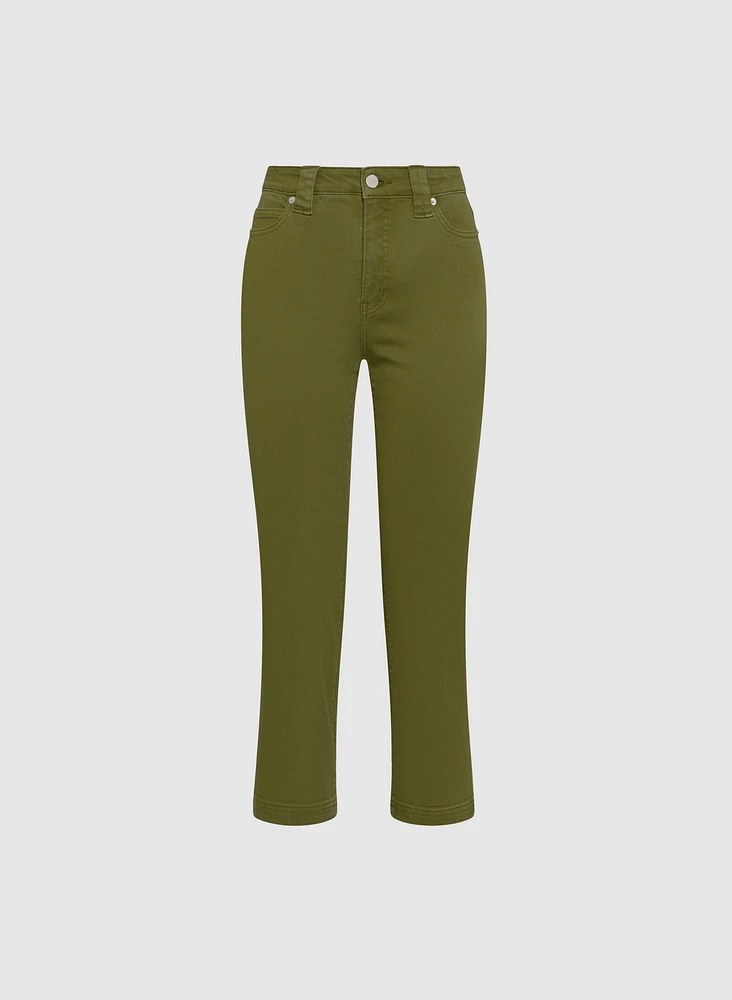 Cropped Straight-Leg Jeans