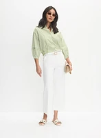 Striped Button-Down Blouse