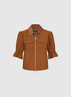 Veste à manches bouffantes