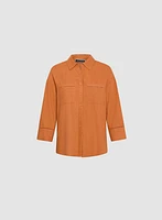 Blouse en lin à détails ajourés