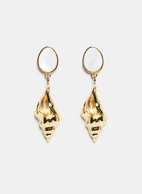 Conch Drop Earrings