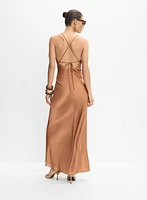 Cowl Neck Satin Slip Dress