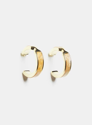 Two-Tone Hoop Earrings
