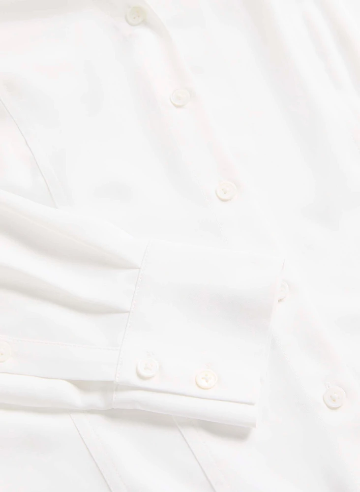 Long Sleeve Button Front Blouse