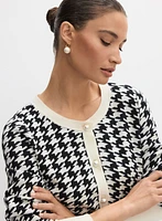 Cardigan à motif pied-de-poule