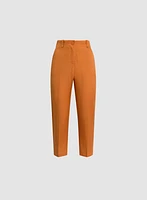 Pantalon capri Essentiels en mélange de lin
