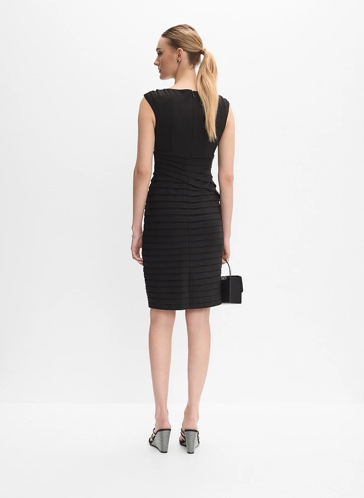 Adrianna Papell - Fitted Cowl Neck Dress