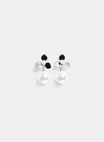 Boucles d'oreilles à fleur et perle
